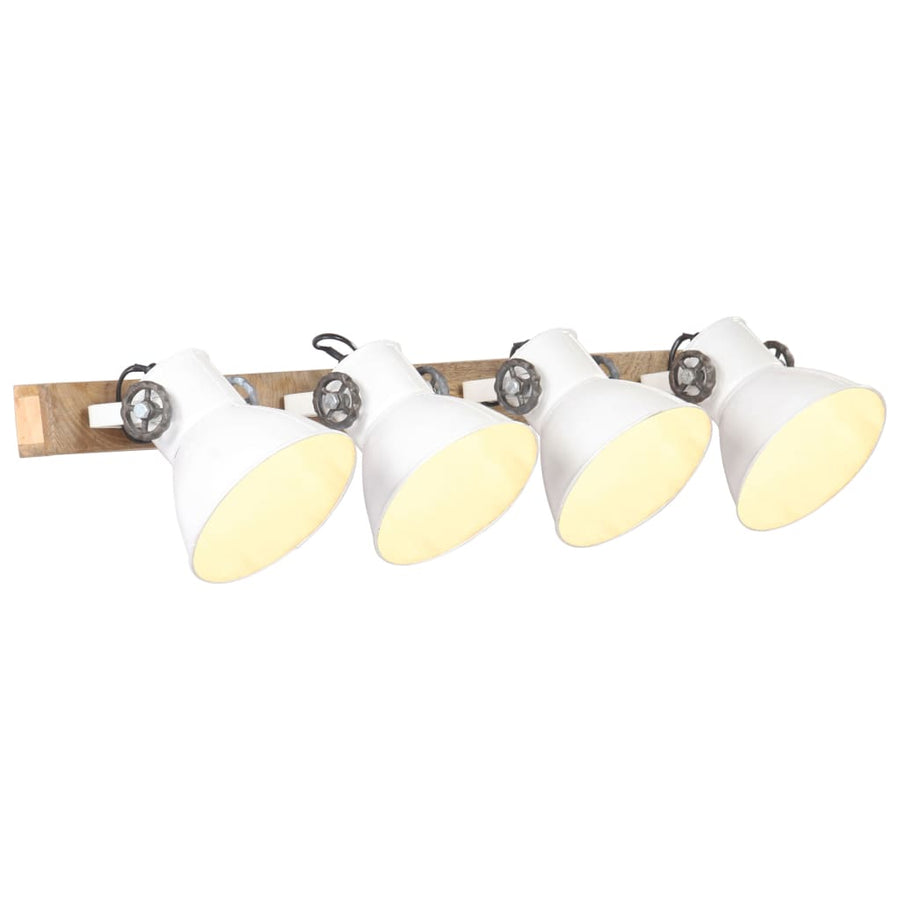 Wandlamp Industrieel E27 90X25 Cm Wit 4 op een rij 1