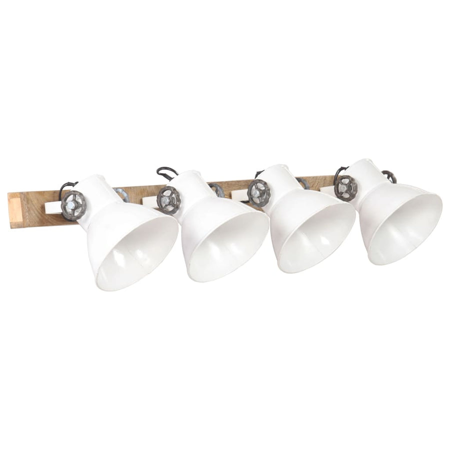 Wandlamp Industrieel E27 90X25 Cm Wit 4 op een rij 1