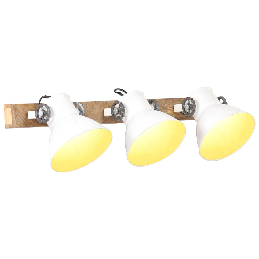 Wandlamp Industrieel E27 65X25 Cm 3 op een rij Wit