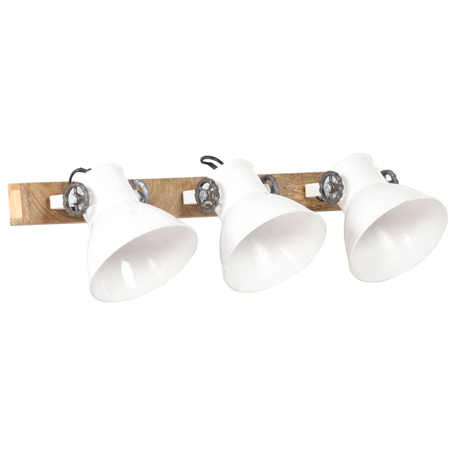 Wandlamp Industrieel E27 65X25 Cm 3 op een rij Wit