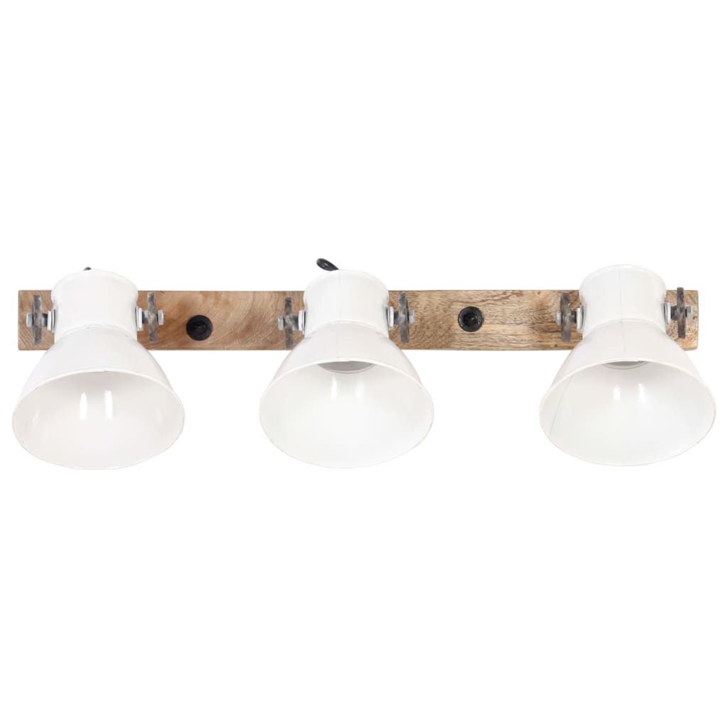 Wandlamp Industrieel E27 65X25 Cm 3 op een rij Wit