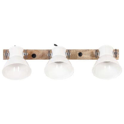 Wandlamp Industrieel E27 65X25 Cm 3 op een rij Wit