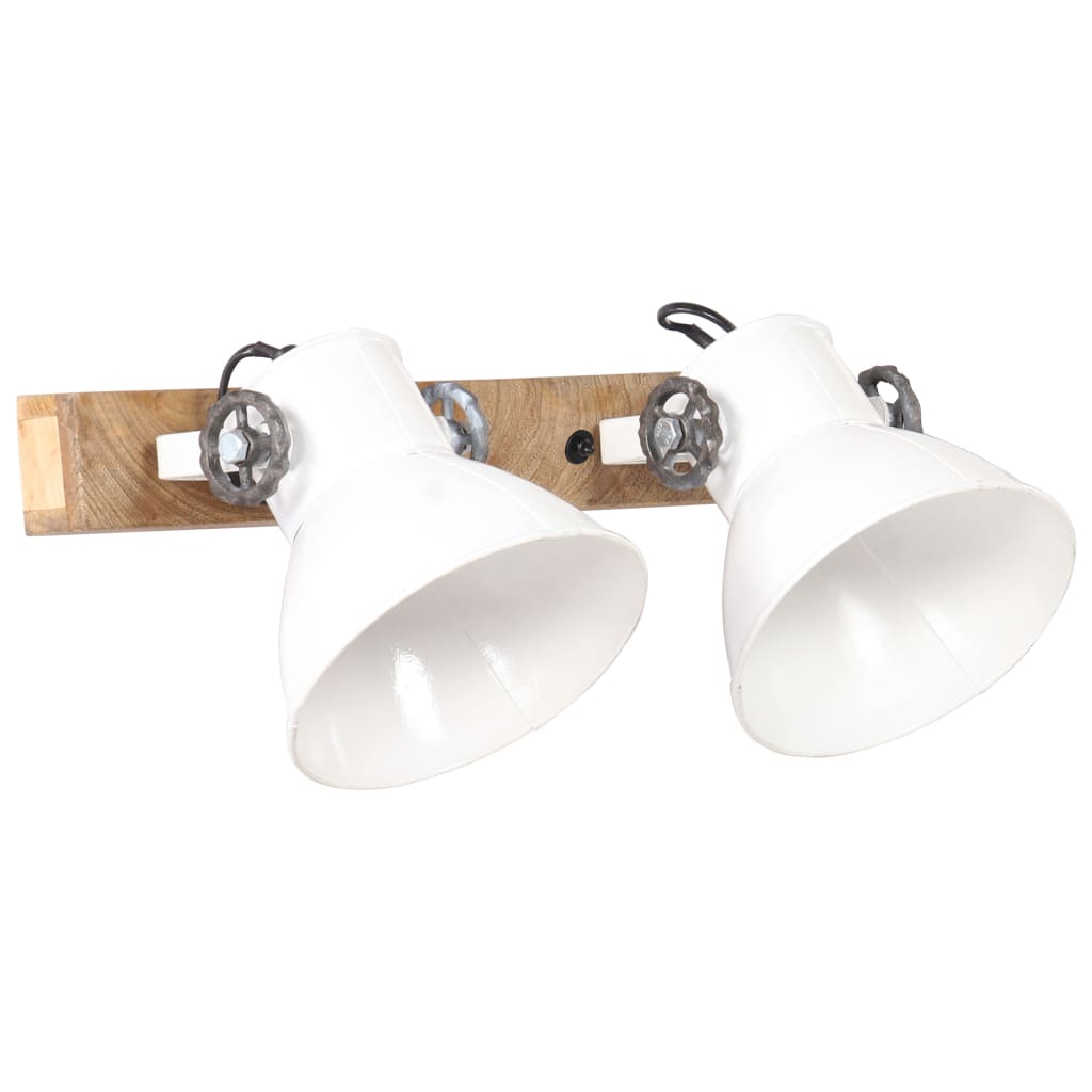 Wandlamp Industrieel E27 45X25 Cm Wit 2 op een rij