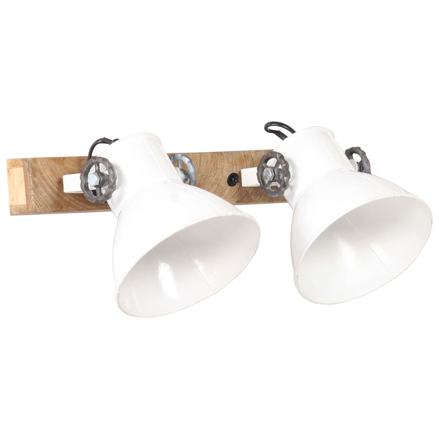 Wandlamp Industrieel E27 45X25 Cm Wit 2 op een rij