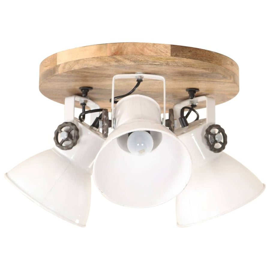 Plafondlamp Industrieel 25 W E27 42X27 Cm Ronde plafondlamp 3 kappen Wit