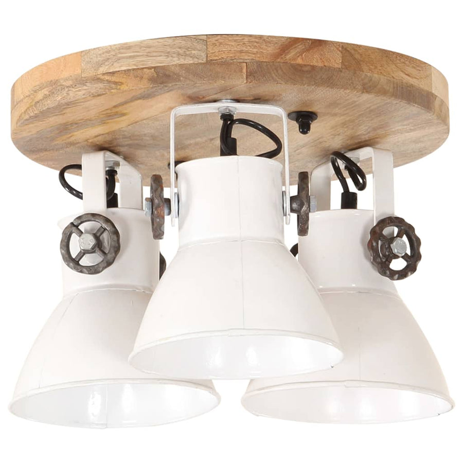 Plafondlamp Industrieel 25 W E27 42X27 Cm Ronde plafondlamp 3 kappen Wit