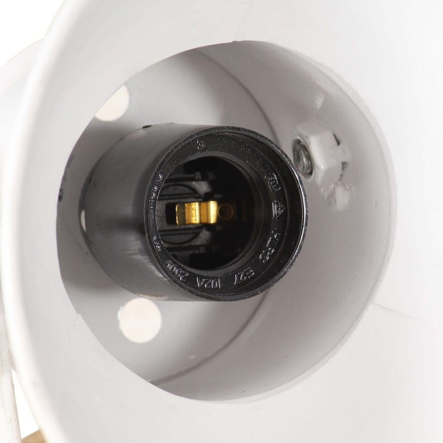 Plafondlamp Industrieel 25 W E27 42X27 Cm Ronde plafondlamp 3 kappen Wit