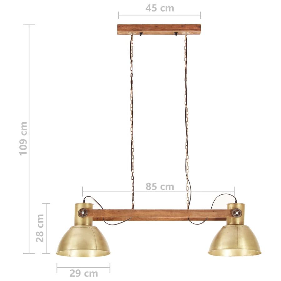 Hanglamp Industrieel 25 W E27 09 Cm Messingkleurig Koper