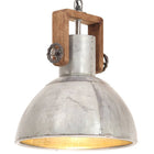 Hanglamp industrieel Ø30 cm zilver mangohout