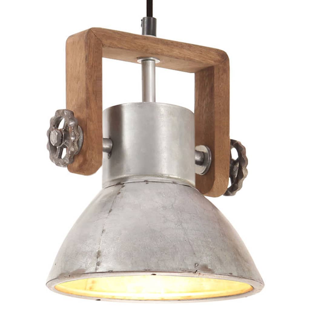 Hanglamp Industrieel Rond 25 W E27 19 Cm Zilverkleurig Ø 19 cm