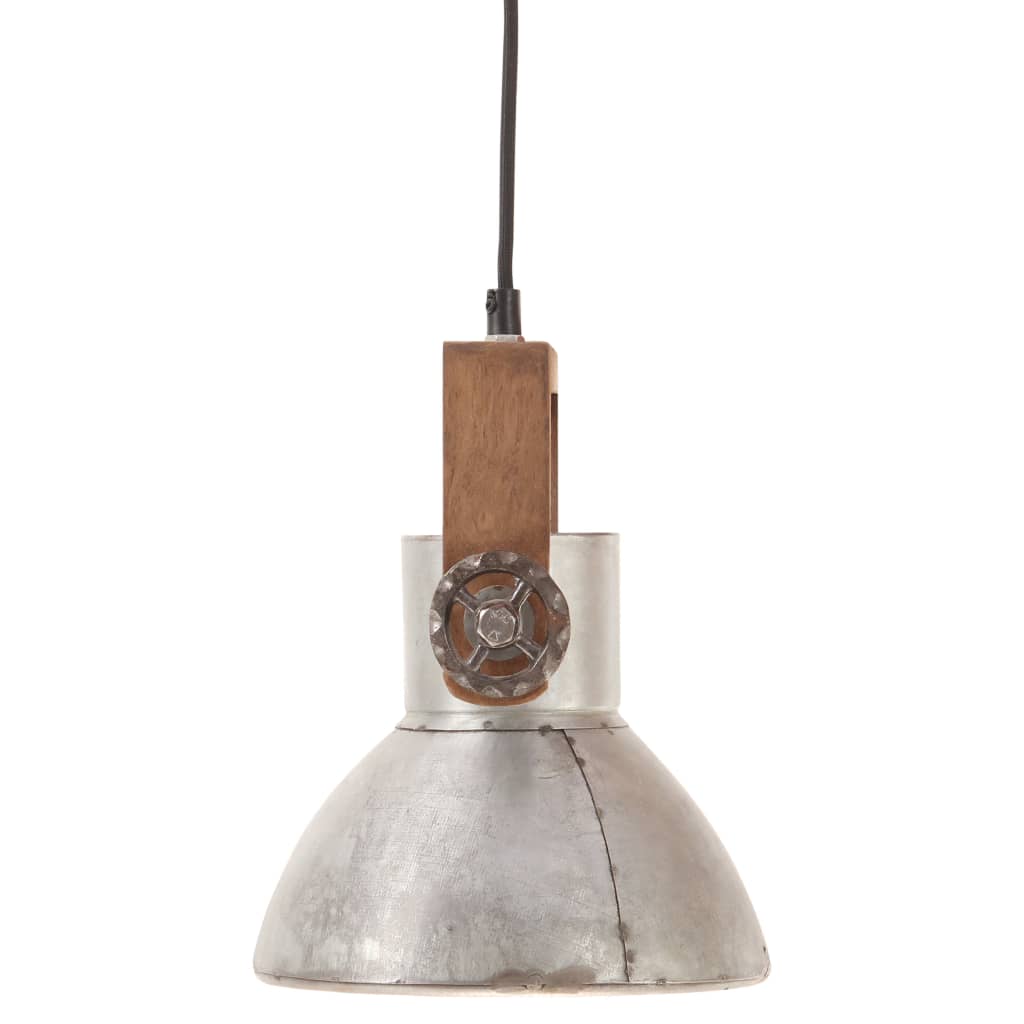 Hanglamp Industrieel Rond 25 W E27 19 Cm Zilverkleurig Ø 19 cm