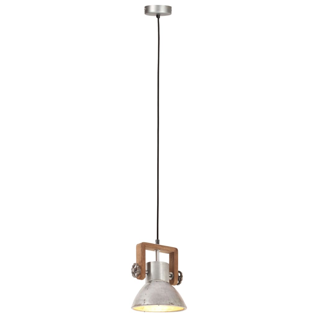 Hanglamp Industrieel Rond 25 W E27 19 Cm Zilverkleurig Ø 19 cm
