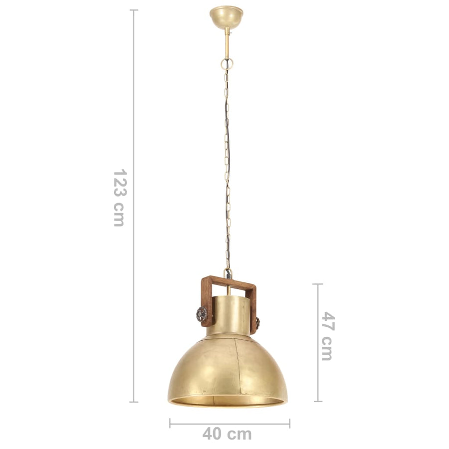Hanglamp Industrieel Rond 25 W E27 40 Cm Messingkleurig Koper