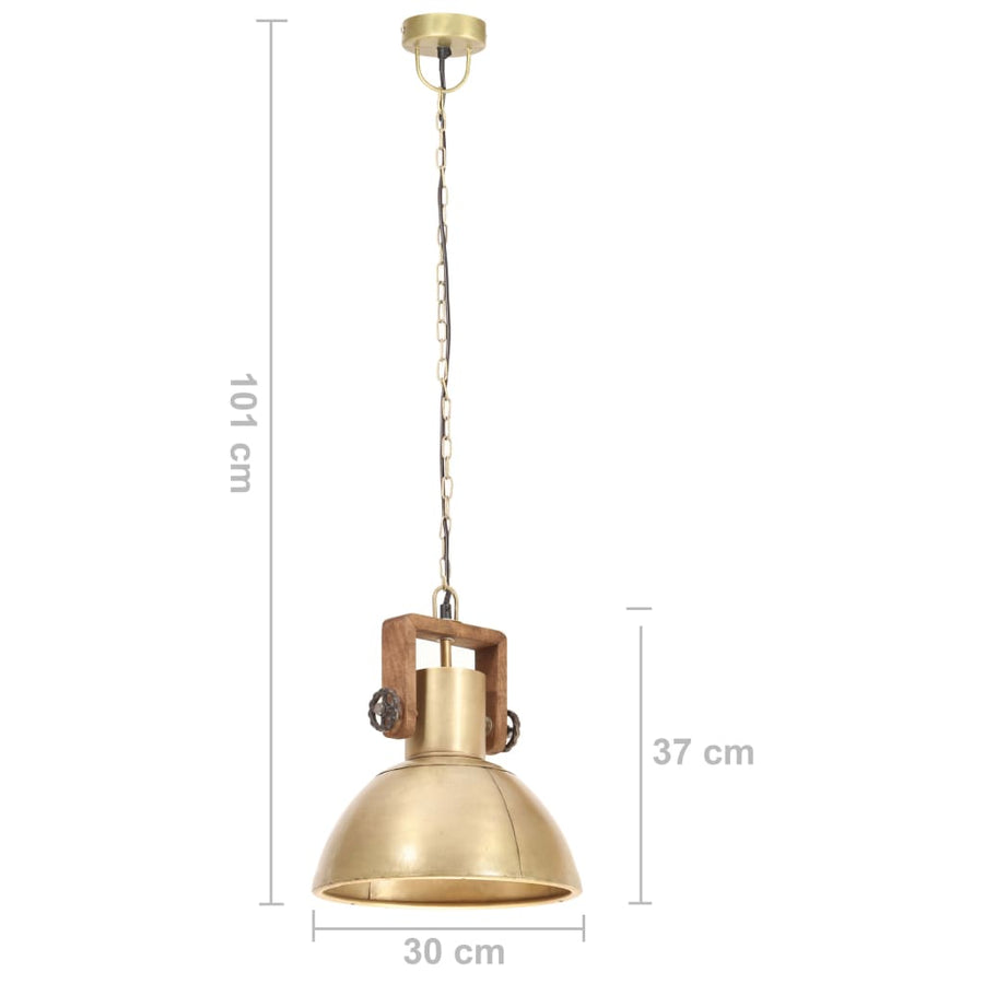 Hanglamp Industrieel Rond 25 W E27 30 Cm Messingkleurig Ø 30 cm Koper