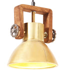 Industrial pendant lamp round 25W E27 19 cm brass-colored