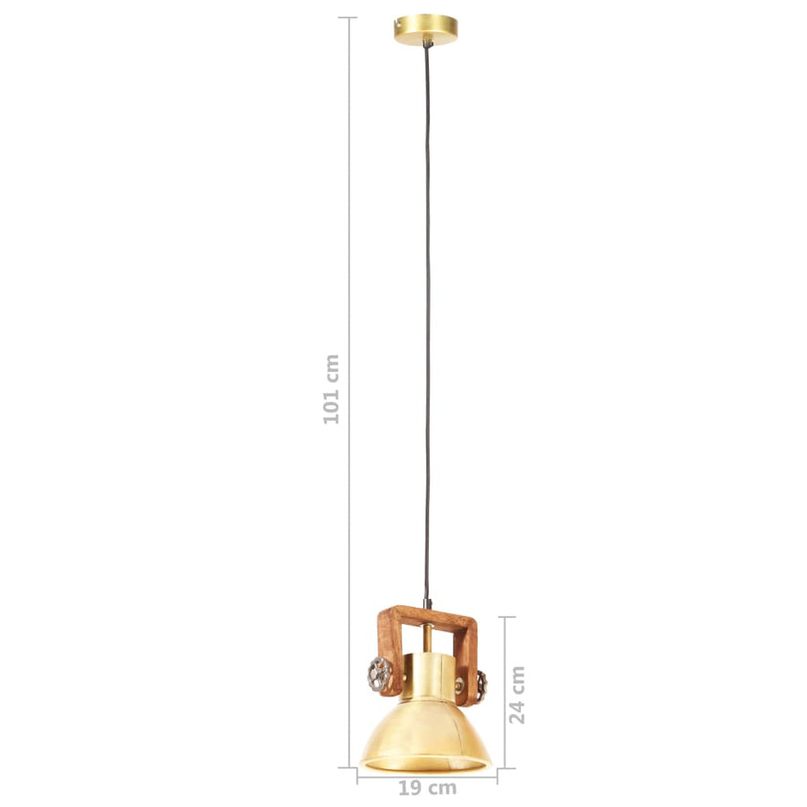 Hanglamp Industrieel Rond 25 W E27 19 Cm Messingkleurig Ø 19 cm Koper