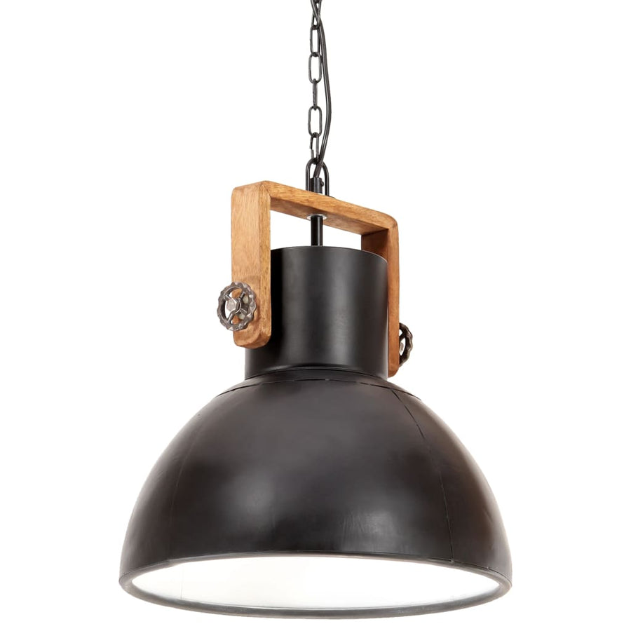 Hanglamp industrieel rond 25 W E27 40 cm zwart