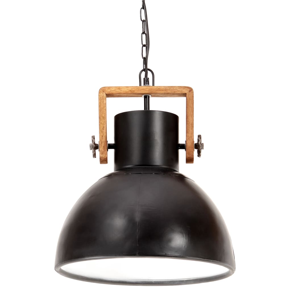 Hanglamp industrieel rond 25 W E27 40 cm zwart