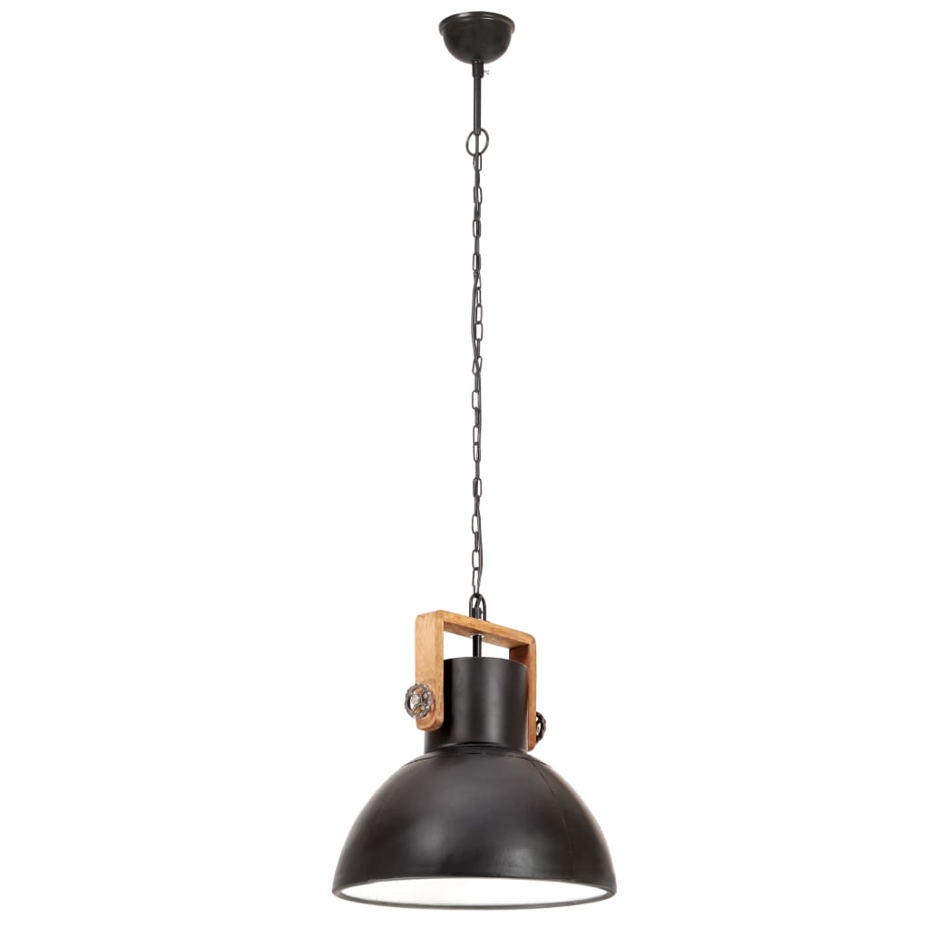 Hanglamp industrieel rond 25 W E27 40 cm zwart