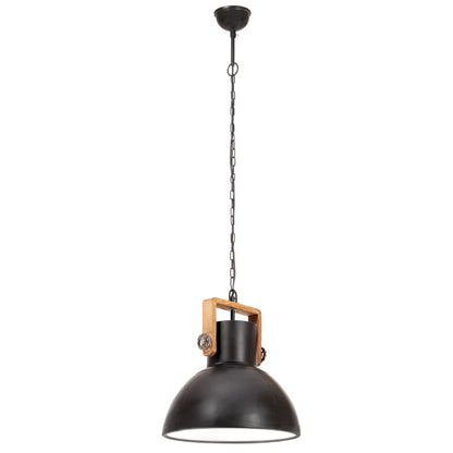 Hanglamp industrieel rond 25 W E27 40 cm zwart