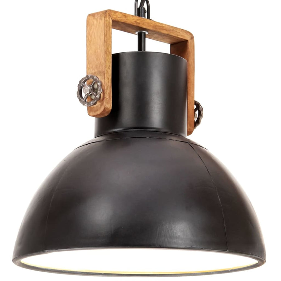 Hanglamp Industrieel Rond 25 W E27 30 Cm Ø 30 cm Zwart