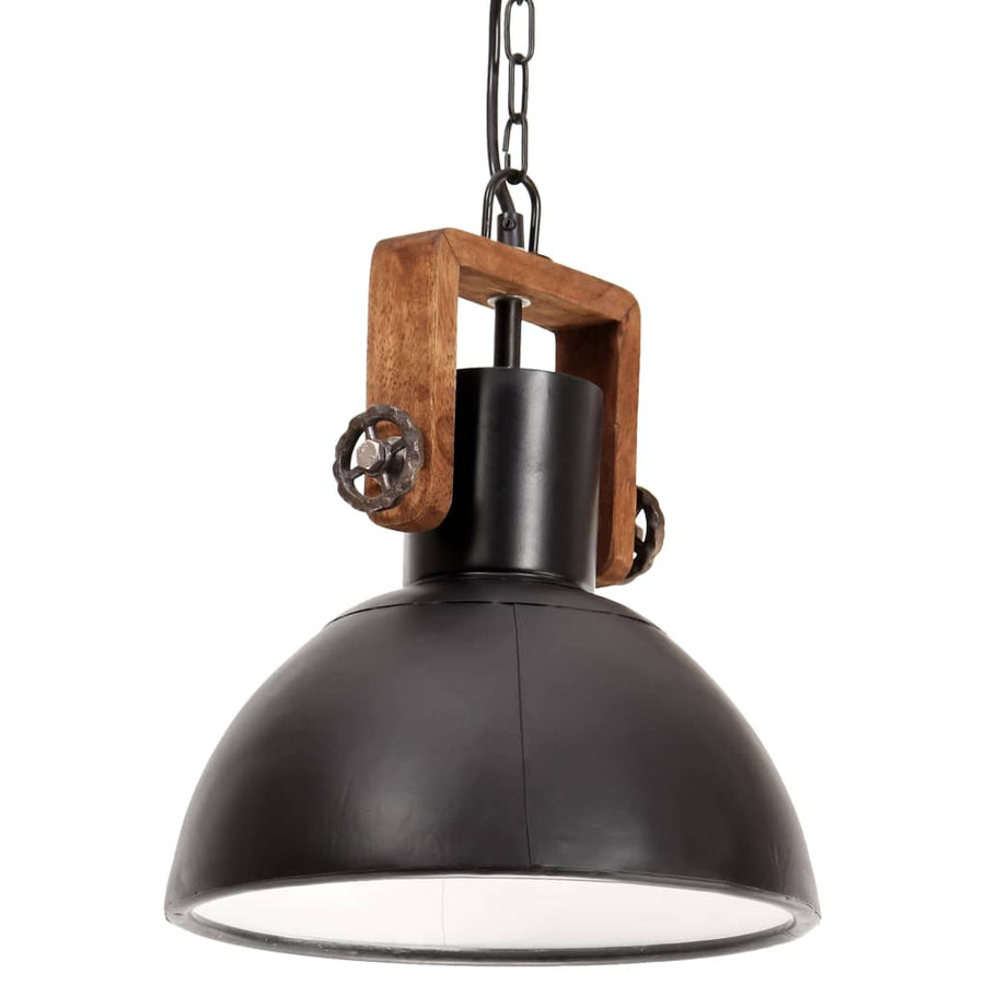 Hanglamp Industrieel Rond 25 W E27 30 Cm Ø 30 cm Zwart