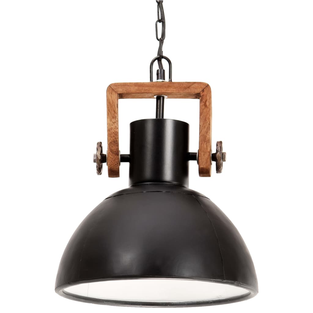 Hanglamp Industrieel Rond 25 W E27 30 Cm Ø 30 cm Zwart