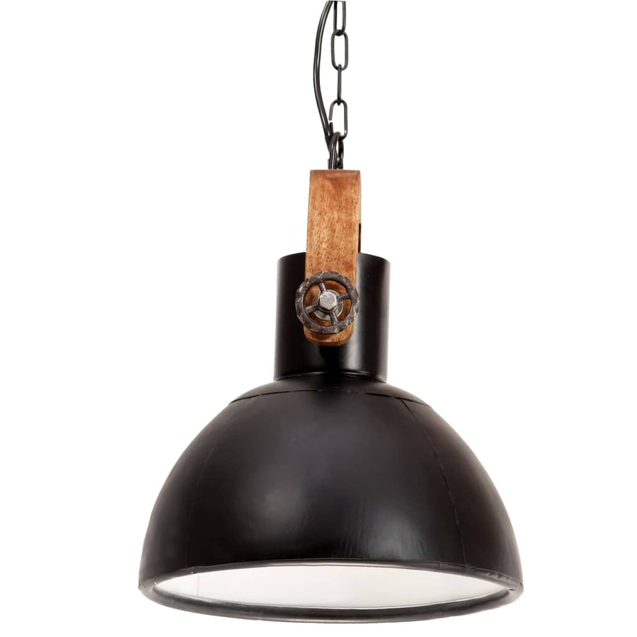 Hanglamp Industrieel Rond 25 W E27 30 Cm Ø 30 cm Zwart
