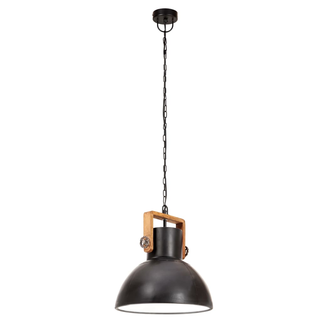 Hanglamp Industrieel Rond 25 W E27 30 Cm Ø 30 cm Zwart