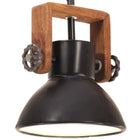 Industrial round pendant lamp 25W E27 19cm black