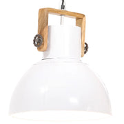 Hanglamp rond 40 cm wit mangohout