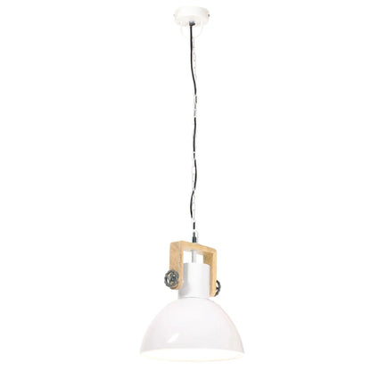 Hanglamp Industrieel Rond 25 W E27 30 Cm Ø 30 cm Wit