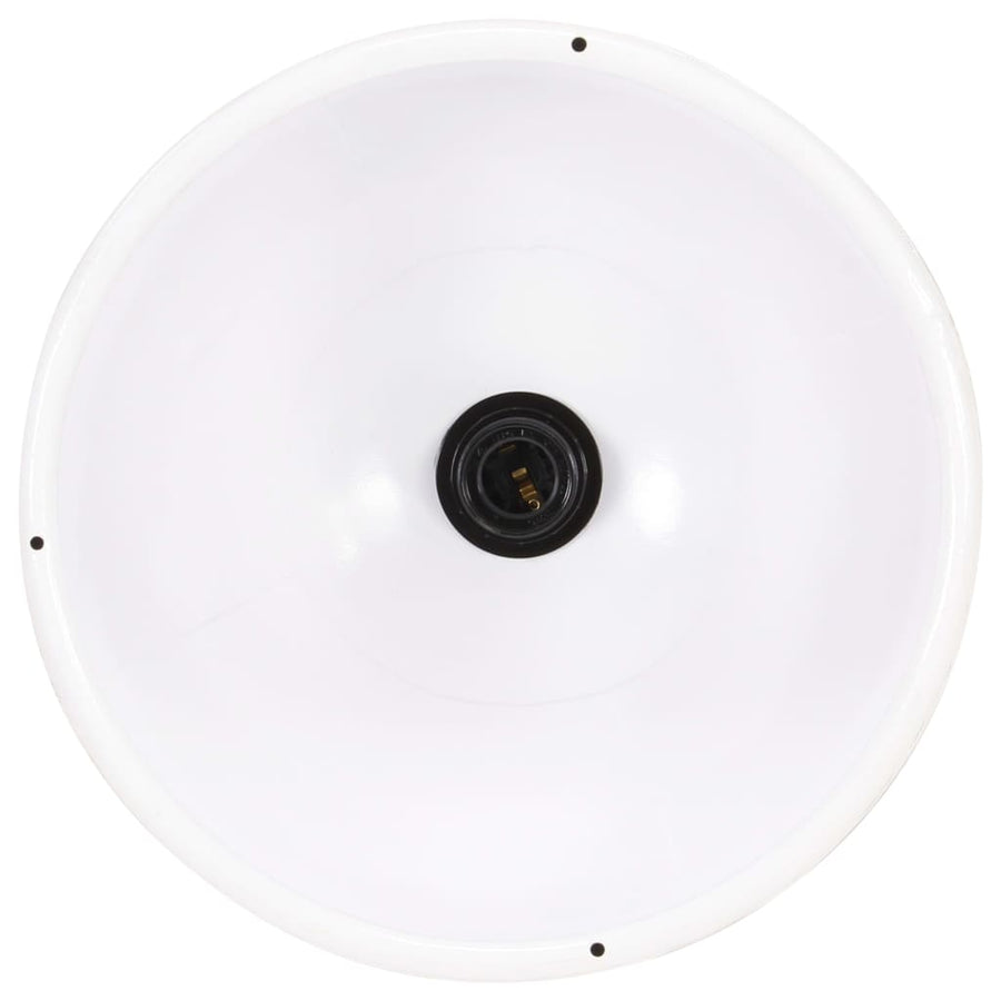 Hanglamp Industrieel Rond 25 W E27 30 Cm Ø 30 cm Wit