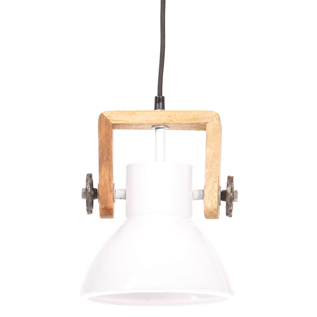 Hanglamp Industrieel Rond 25 W E27 19 Cm Wit Ø 19 cm