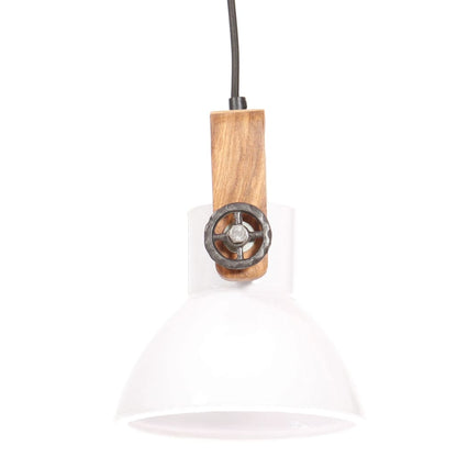 Hanglamp Industrieel Rond 25 W E27 19 Cm Wit Ø 19 cm