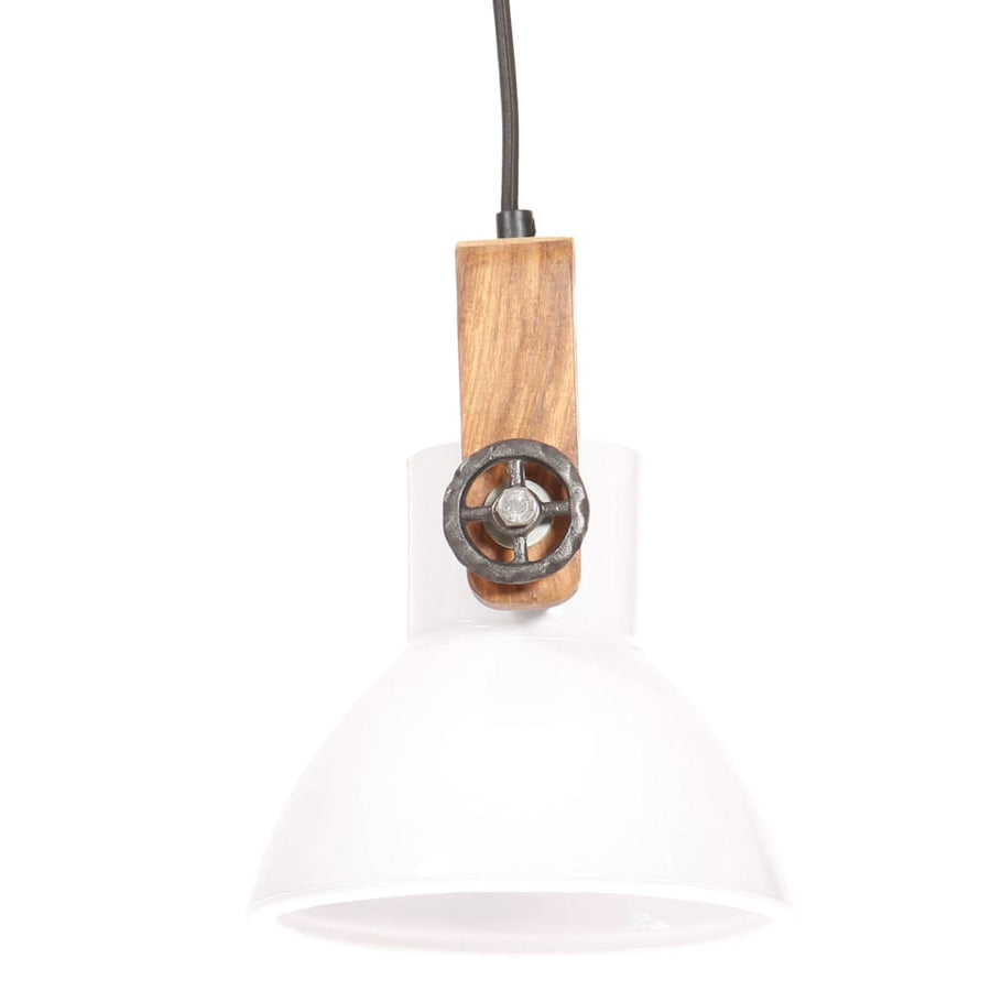 Hanglamp Industrieel Rond 25 W E27 19 Cm Wit Ø 19 cm