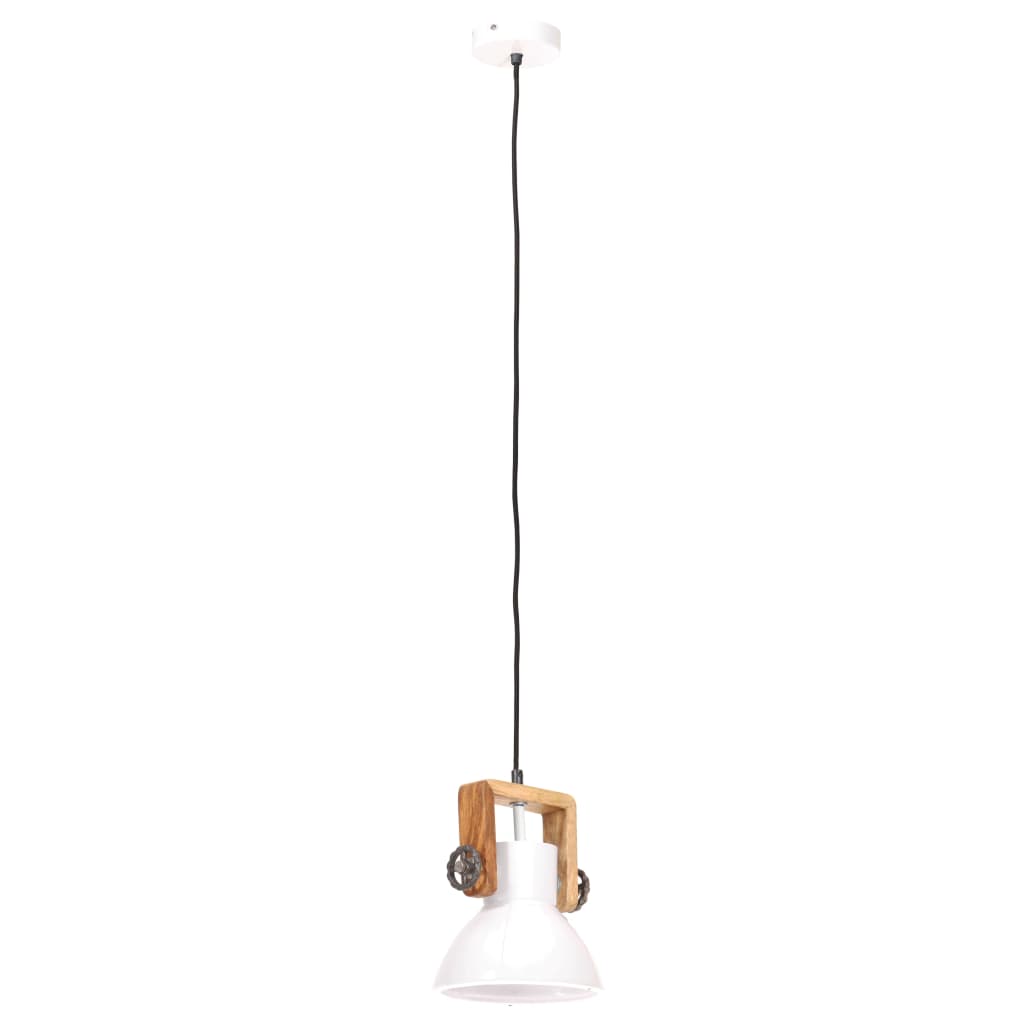 Hanglamp Industrieel Rond 25 W E27 19 Cm Wit Ø 19 cm