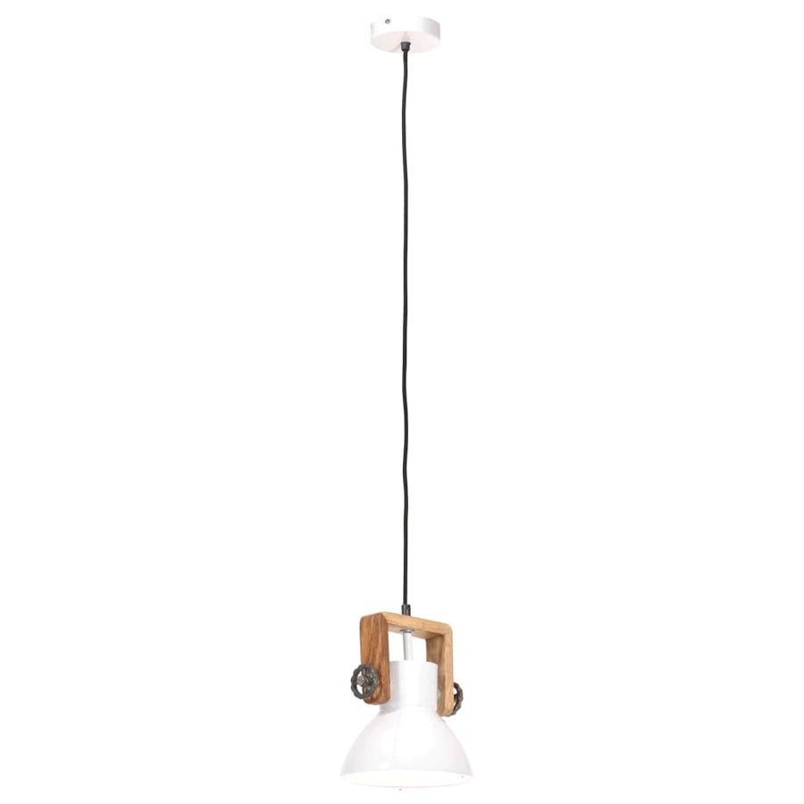 Hanglamp Industrieel Rond 25 W E27 19 Cm Wit Ø 19 cm