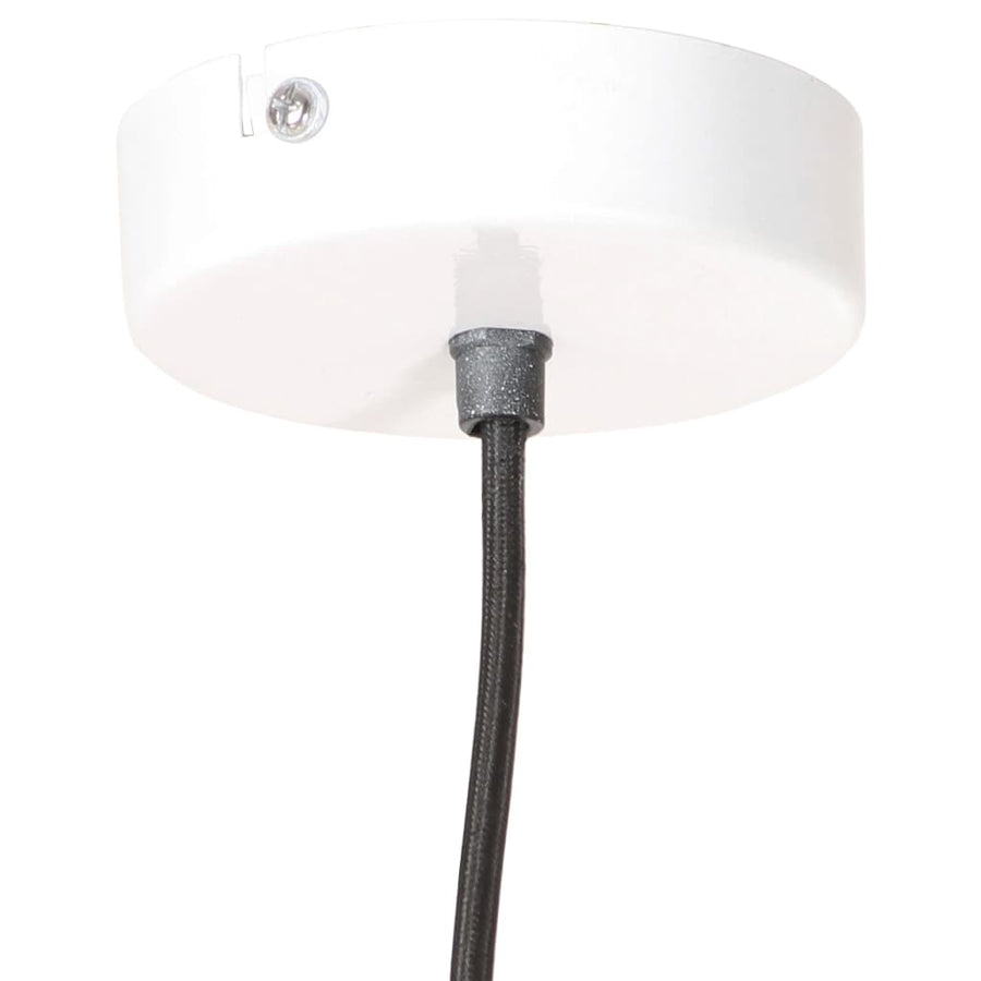 Hanglamp Industrieel Rond 25 W E27 19 Cm Wit Ø 19 cm