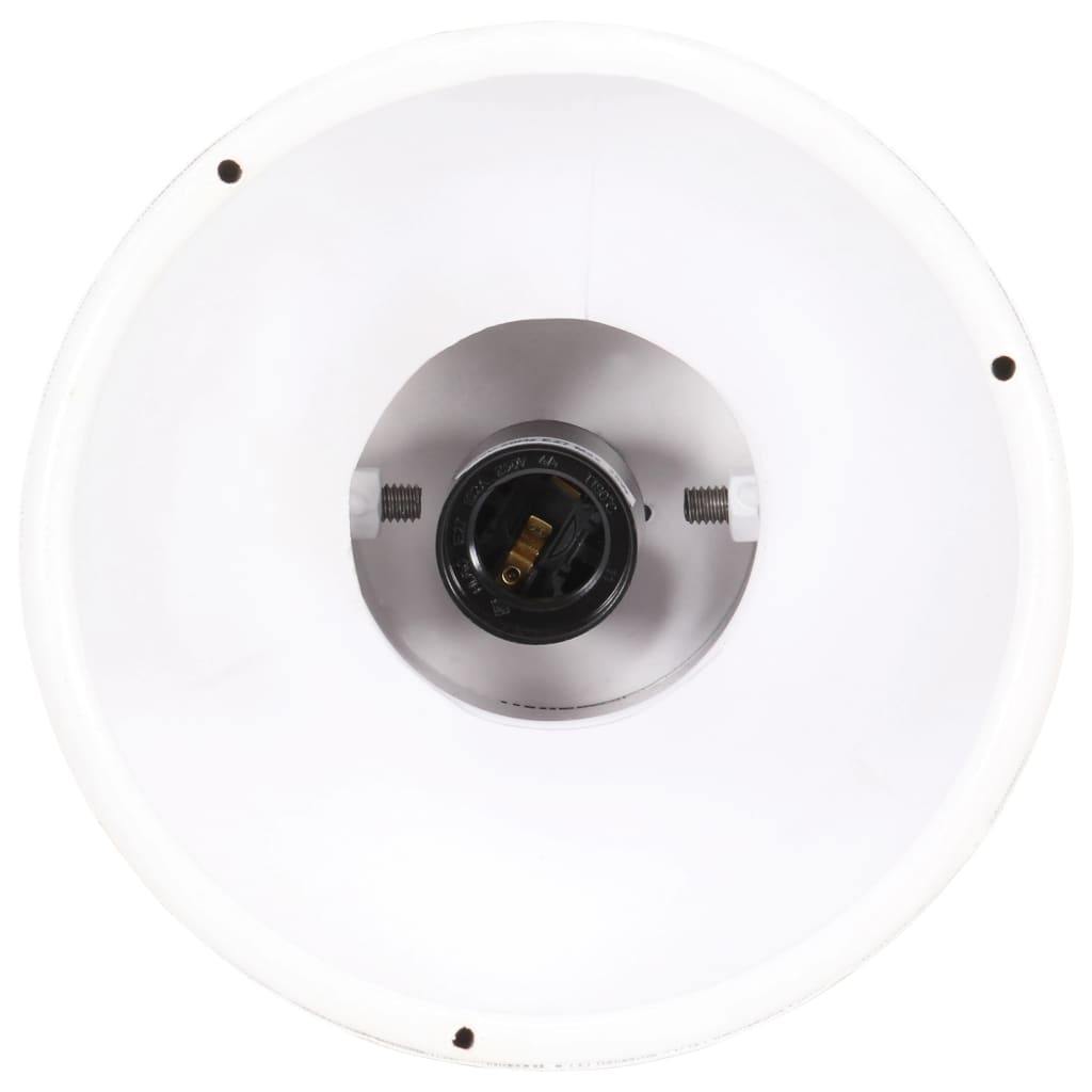 Hanglamp Industrieel Rond 25 W E27 19 Cm Wit Ø 19 cm