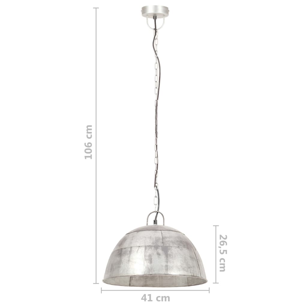 Hanglamp Industrieel Vintage Rond 25 W E27 4 Cm Kleurig Zilver