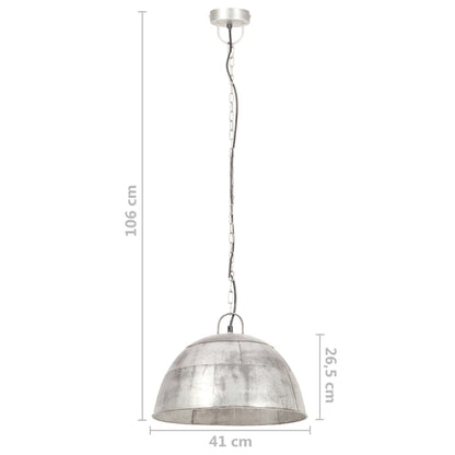 Hanglamp Industrieel Vintage Rond 25 W E27 4 Cm Kleurig Zilver