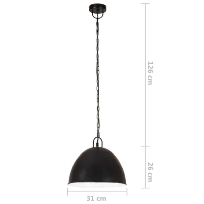 Hanglamp Industrieel Vintage Rond 25 W E27 31 Cm Zwart Φ 31 cm