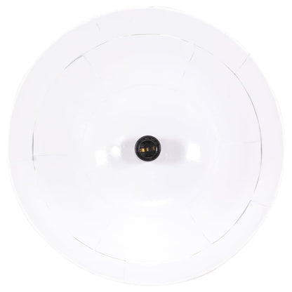 Hanglamp Industrieel Vintage Rond 25 W E27 31 Cm Wit Φ 31 cm