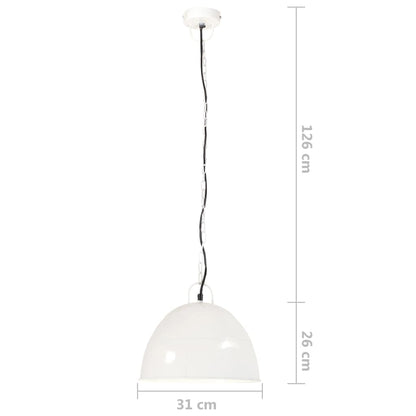 Hanglamp Industrieel Vintage Rond 25 W E27 31 Cm Wit Φ 31 cm