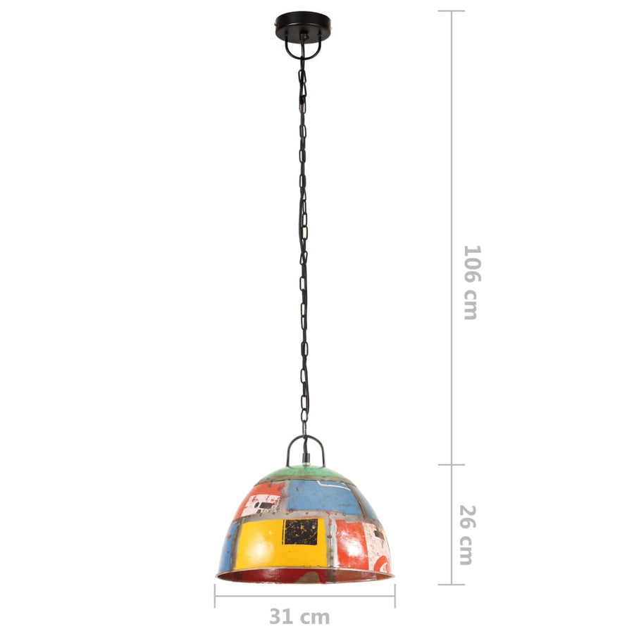 Hanglamp Industrieel Vintage Rond 25 W E27 3 Cm Meerkleurig Multikleur 1 Φ 31 cm