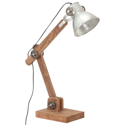 Bureaulamp industrieel rond E27 58x18x90 cm zilverkleurig