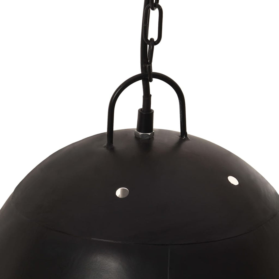 Hanglamp industrieel rond 25 W E27 42 cm zwart Ø 42 cm Zwart