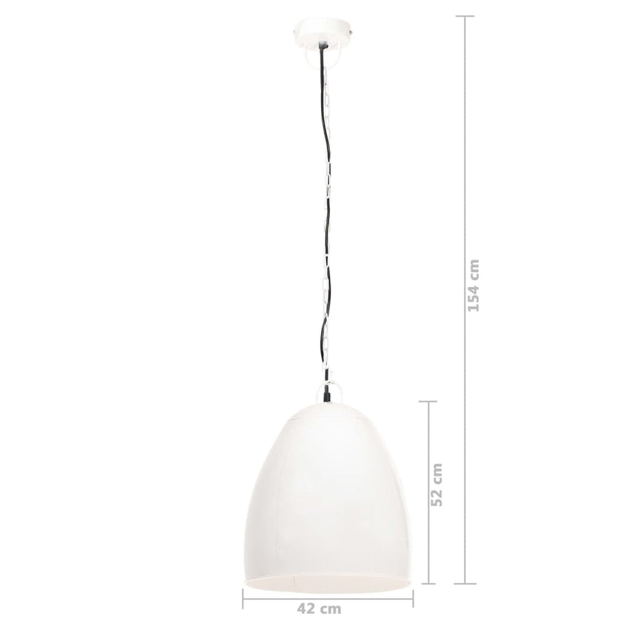 Hanglamp industrieel rond 25 W E27 42 cm wit Ø 42 cm Wit