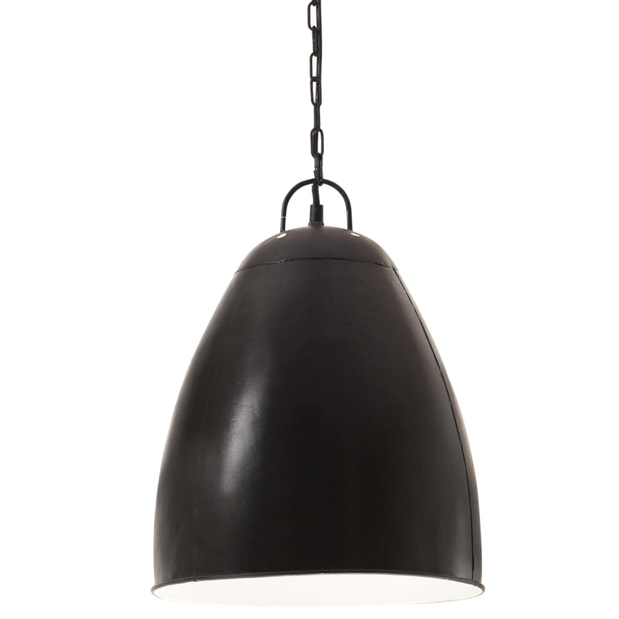 Hanglamp industrieel rond 25 W E27 32 cm zwart Ø 32 cm Zwart